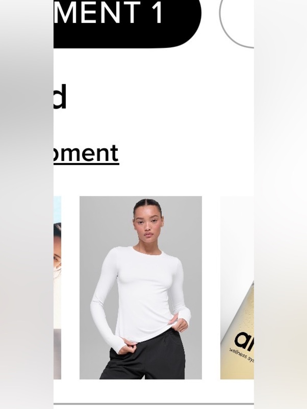 Alosoft finesse medium Everyday White Long Sleeve Top - Picture 3 of 7